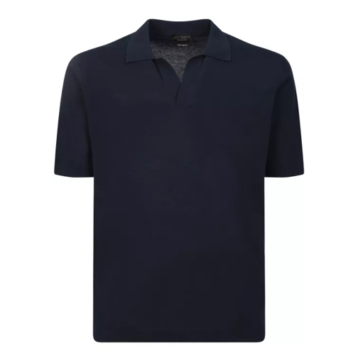 Dell'oglio Blue Cotton Polo Shirt Blue 