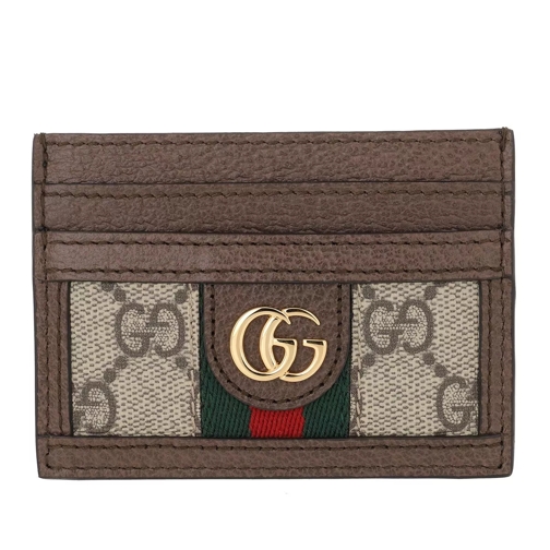 Gucci Card Case Ophidia Large Card Case Leather Beige Ebony