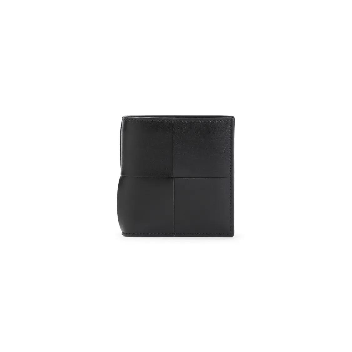 Bottega Veneta Portemonnaies - Black Calf Leather Cassette Bifold Wallet - Gr. unisize - in Schwarz - für Damen