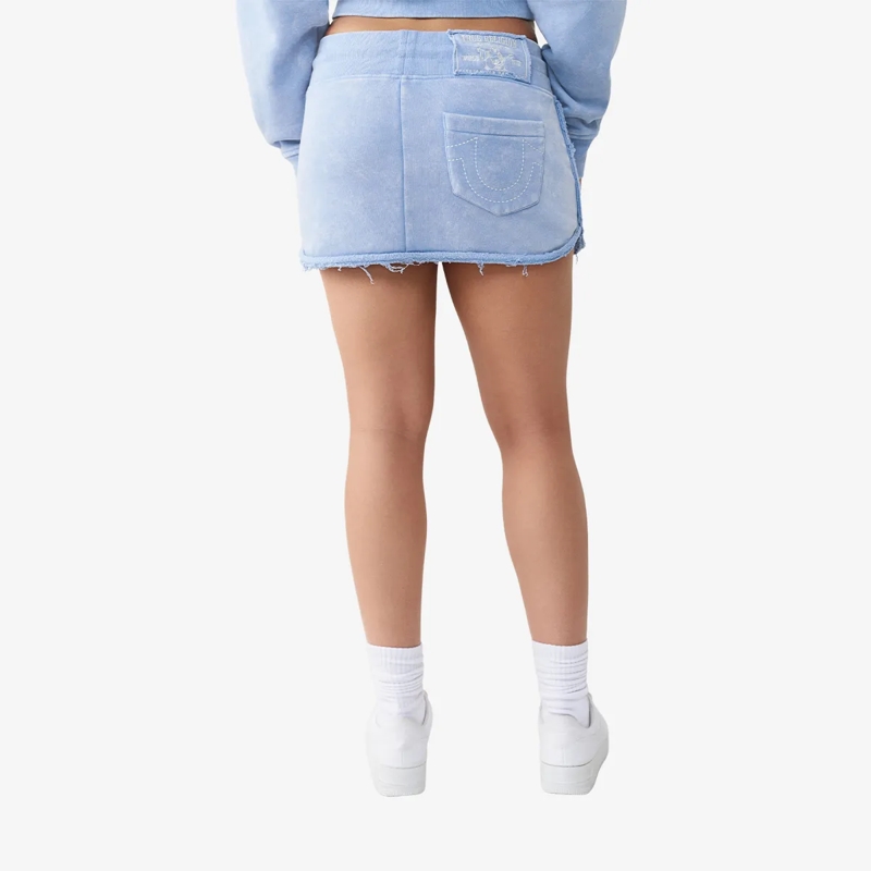 True Religion Minirock Mini-Rock VINTAGE WASH hellblau(Image 4)