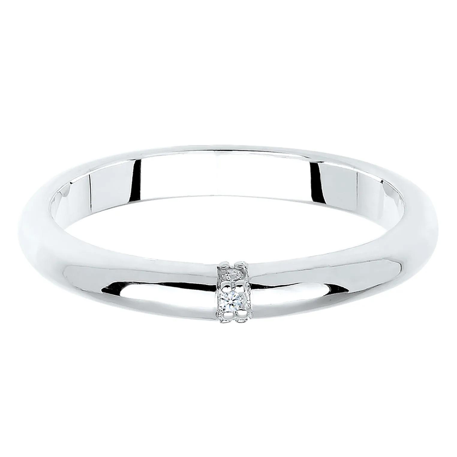 Thumbnail - Elli Ringe - Ring Ring Diamond 925 Sterling Silver - Gr. 54 MM - in Gold - für Damen