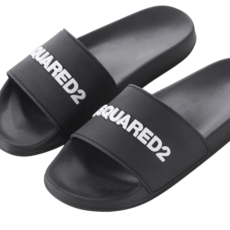 Dsquared2 Claquettes Pantoletten mit Logo schwarz(Image 3)