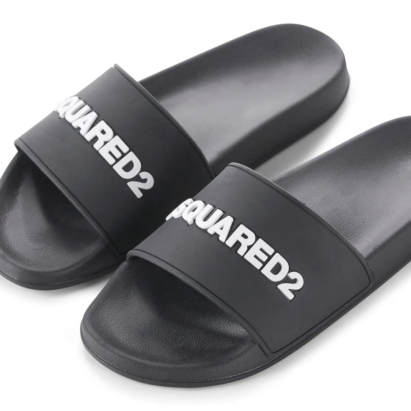 Dsquared2 Slides Pantoletten mit Logo schwarz(Image 4)