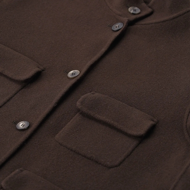 Lis Lareida Veste de transition Jacke aus Woll-Mix braun(Image 4)
