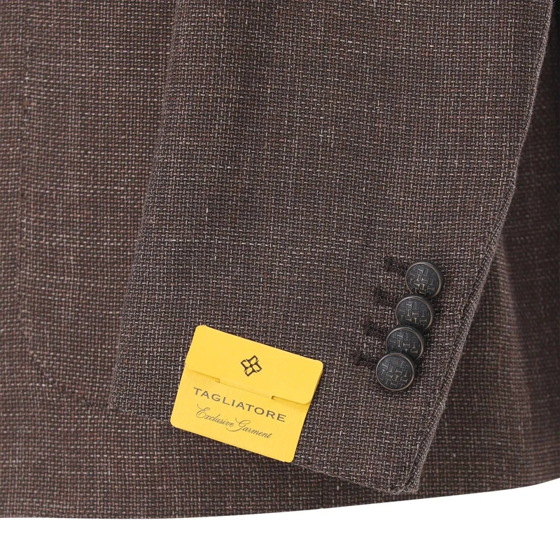 Tagliatore Veste de costume Sakko mit Leinen & Baumwolle braun(Image 4)