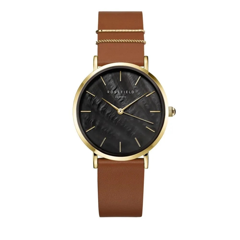 Rosefield Quarzuhr Damenuhr West Village braun