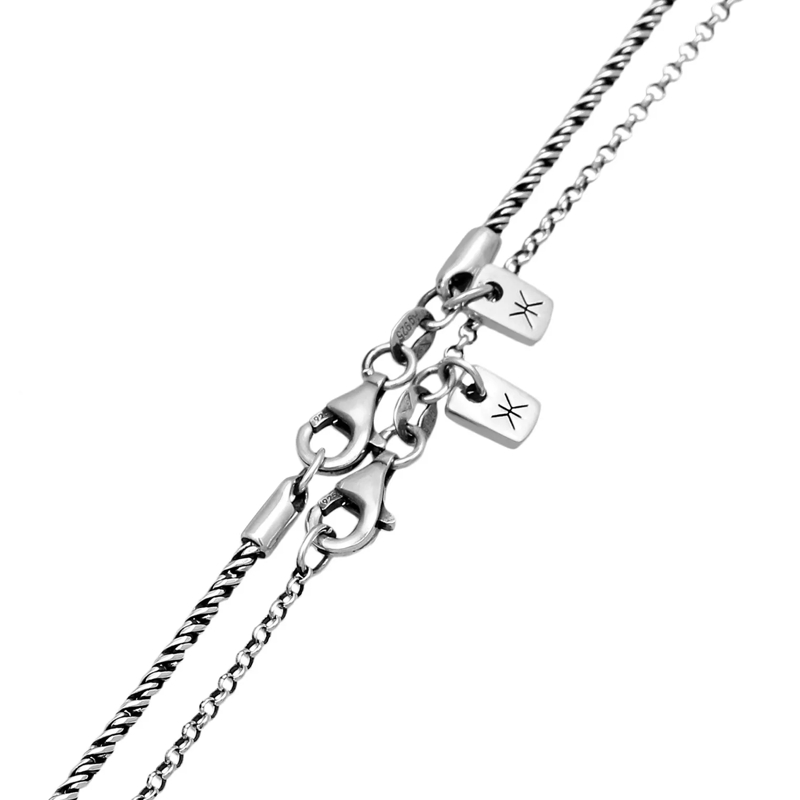 Kuzzoi Mittellange Halskette Halskette Layer Feder Anhänger 925 Sterling Silber silber (Image 3)