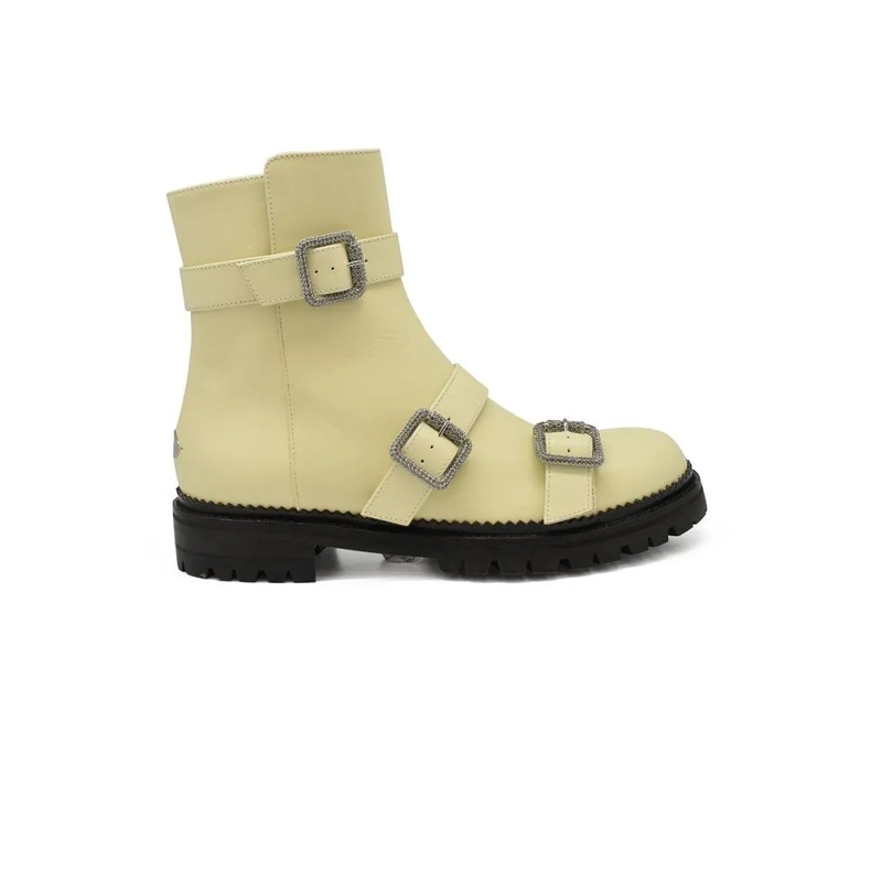 Jimmy Choo Bottes Hank Flat Boots Neutrals