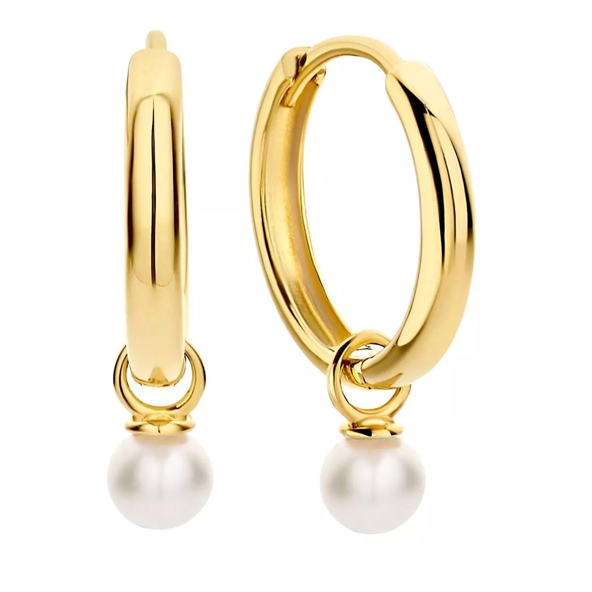 Isabel Bernard Ohrringe - Belleville Luna 14 karat hoop earrings with freshw - Gr. unisize - in Gold - für Damen