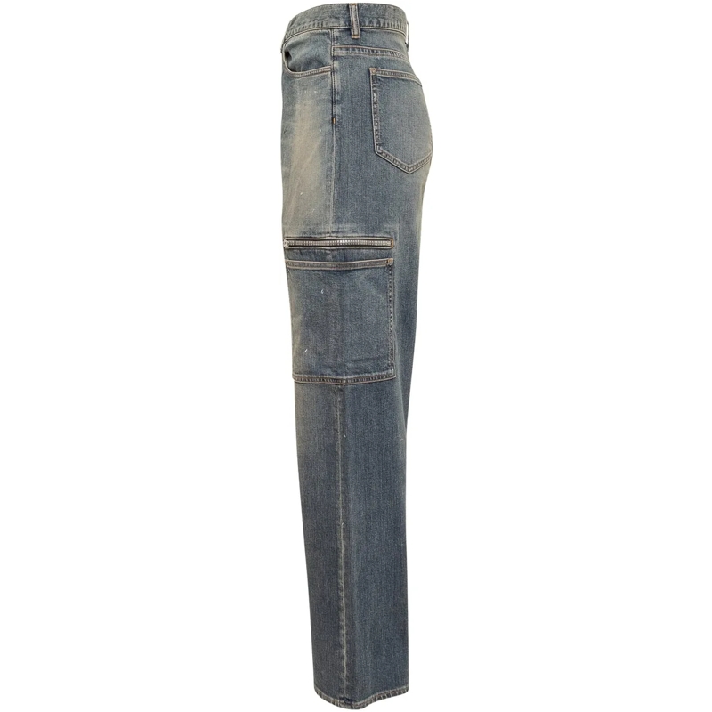 Givenchy Jeans Boyfriend Jeans in Denim Cargo 4G blau(Image 3)