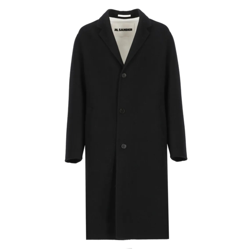 Jil Sander Black Double Breasted Coat Black 