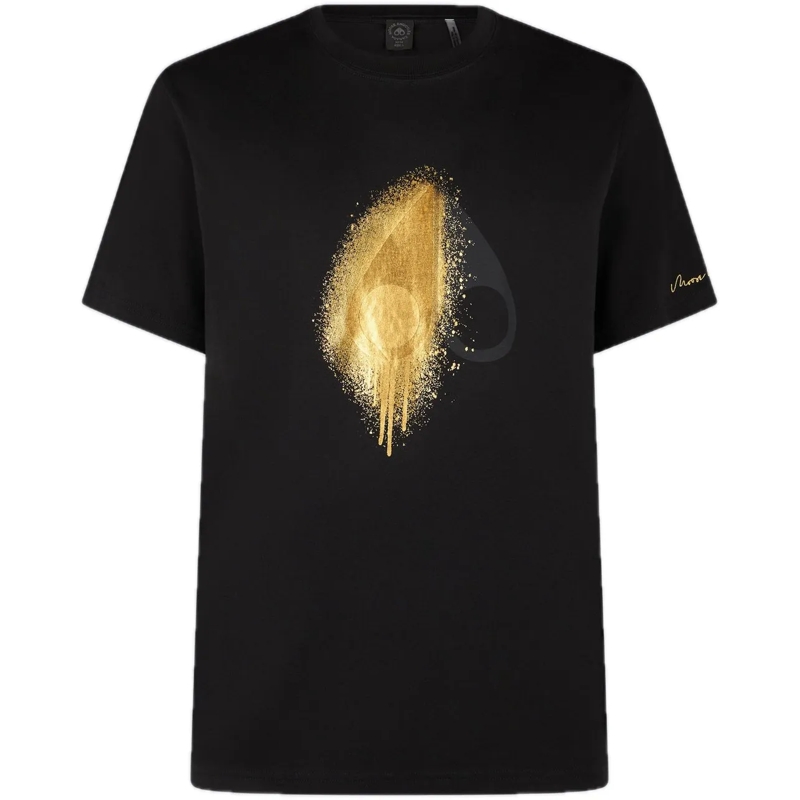 Moose Knuckles T-shirt Augustine Tee Black/Gold schwarz