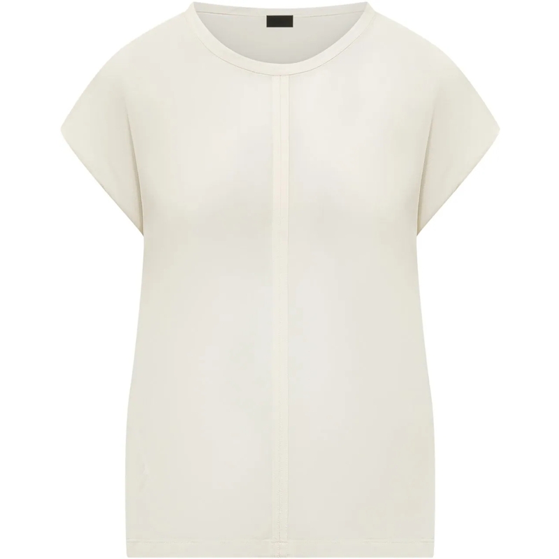 Pinko Chemisier Blusa Blossom con Maniche Corte weiß