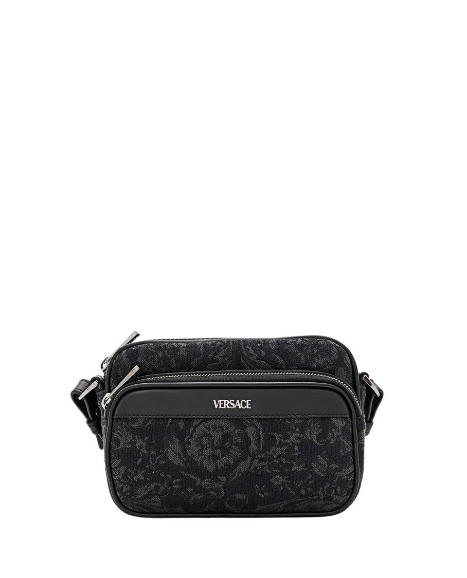 Versace Shopper - Barocco Small Crossbody Fabric Jacquard - Gr. unisize - in Schwarz - für Damen