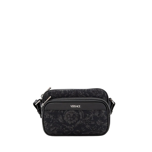 Versace Schultertasche Barocco Small Crossbody Fabric Jacquard Black