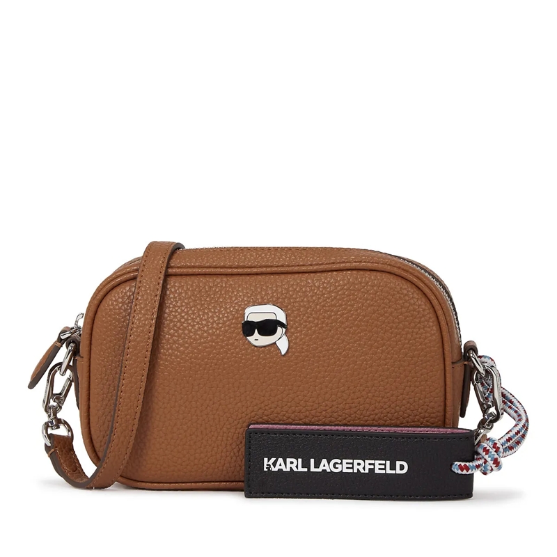 Karl Lagerfeld Crossbody Bag Ikon Pebble Kameratasche braun