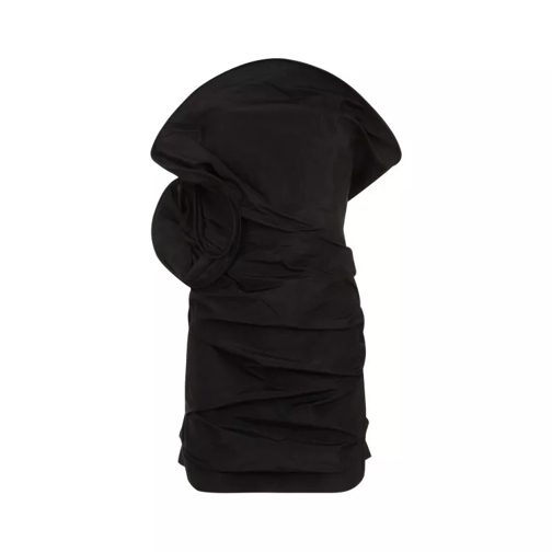 Magda Butrym Silk Mini Dress Black 