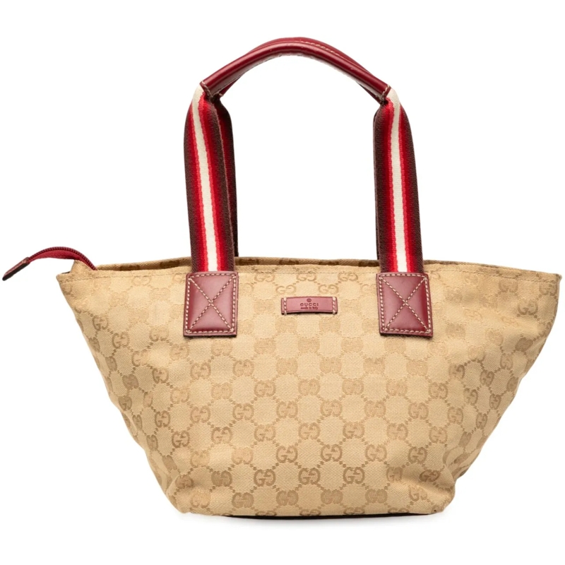 Gucci Fourre-tout GG Canvas Web Handbag braun
