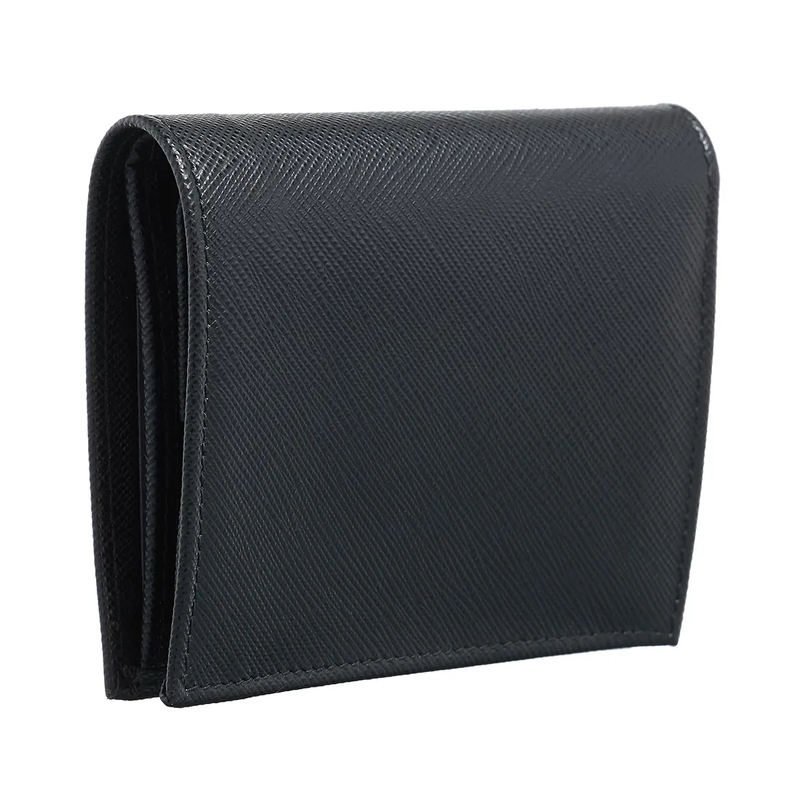 Prada Bi-Fold-Portemonnaie Kleines Portemonnaie Saffiano Leder schwarz(Image 3)