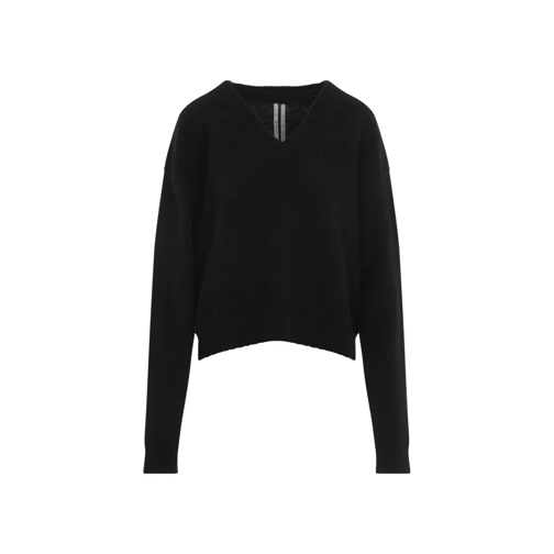 Rick Owens Tommy V-Neck Sweater Black Pullover