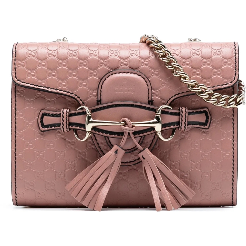 Gucci Sac à bandoulière Mini Microguccissima Emily Crossbody rose