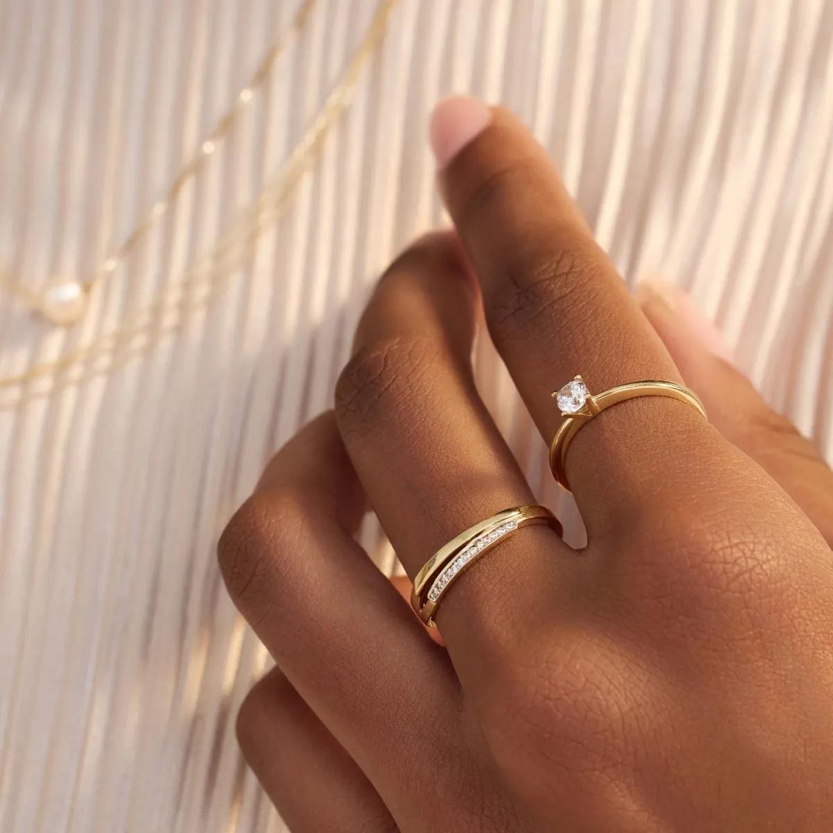 Thumbnail - BELORO Ring - Monte Napoleone Stella Ring - Gr. 52 - in Gold - für Damen
