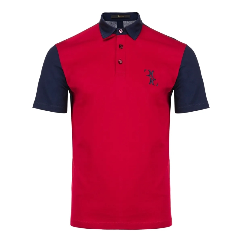 BILLIONAIRE Top Poloshirt Double B rot