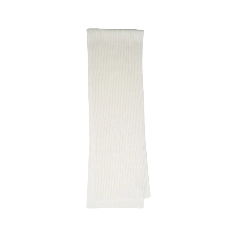 Kangra Écharpe légère Finely Ribbed Wool Scarf With Timeless Elegance White