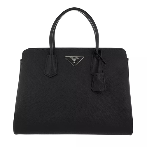 Prada Shoulder Bag Leather Nero Rymlig shoppingväska