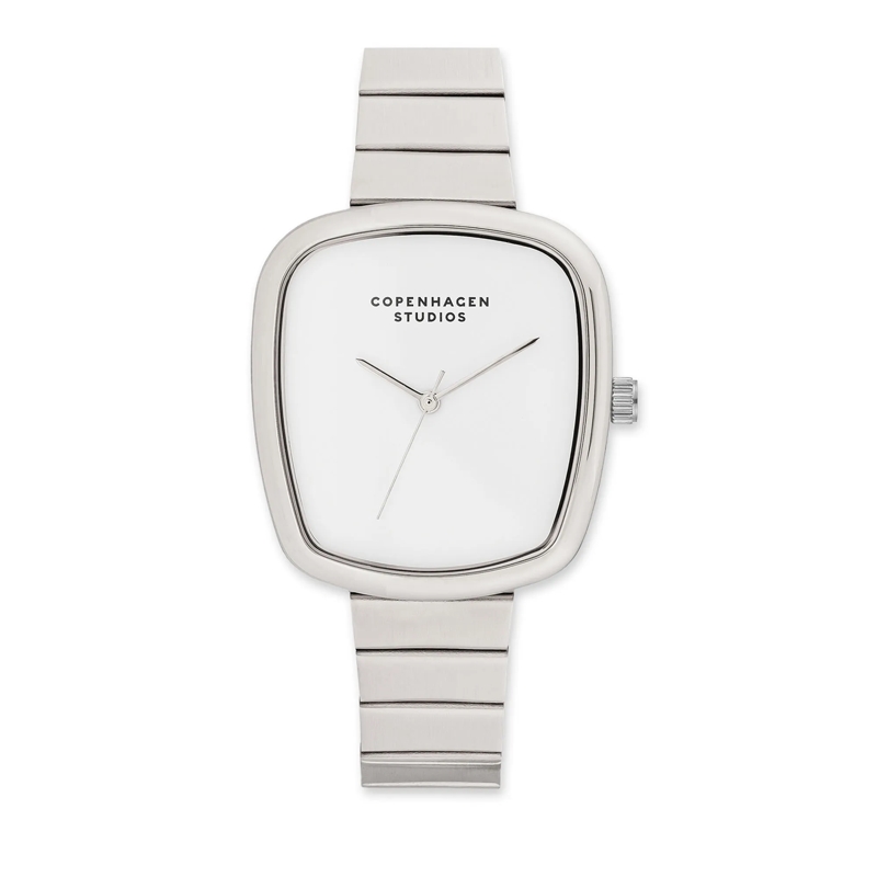 Copenhagen Quarzuhr Edelstahl Curved Watch silber