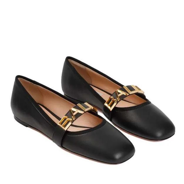 Bally Loafers & Ballerinas - Balby Black Nappa Lamb Leather Ballerinas - Gr. 39 (EU) - in Schwarz - für Damen