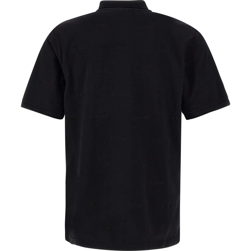Iceberg T-Shirt Polo shirt with allover logo schwarz(Image 13)