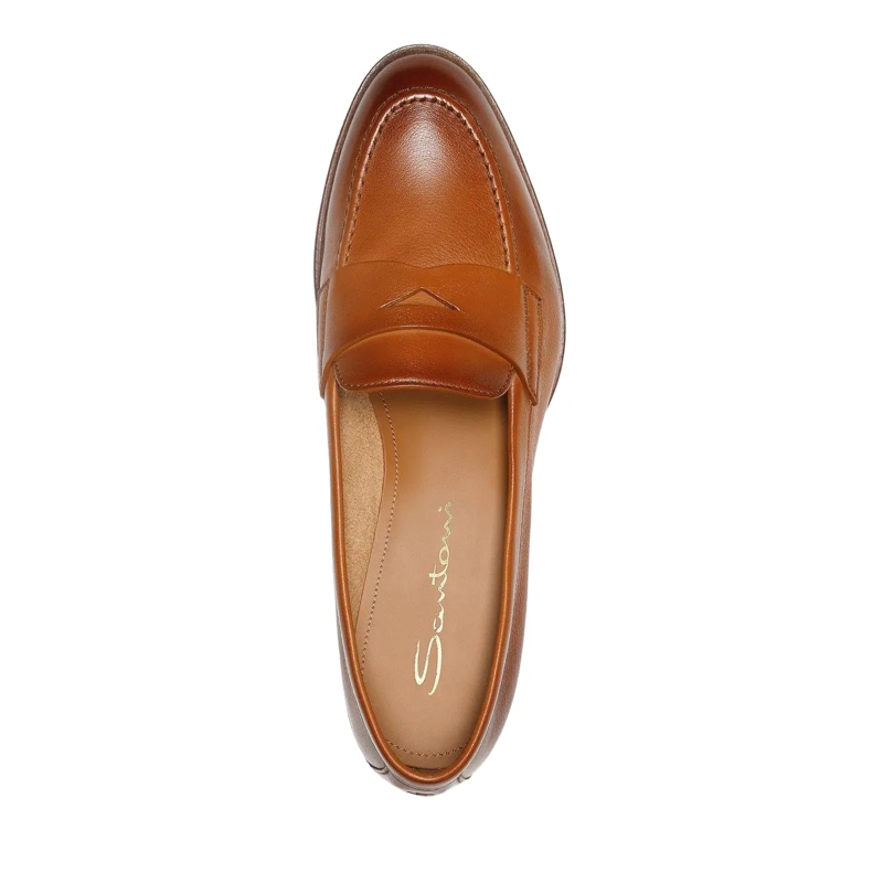 Santoni Loafer Leather penny loafer weiß(Image 2)