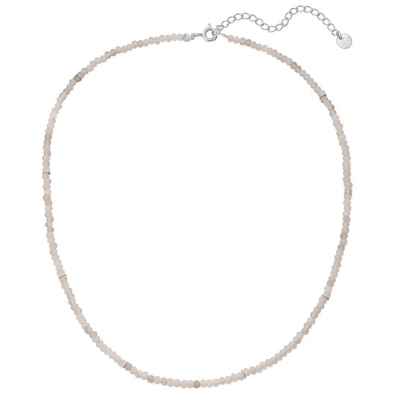 Glanzstücke München Mittellange Halskette Sterling Silber Halskette Chalcedon weiss(Image 2)