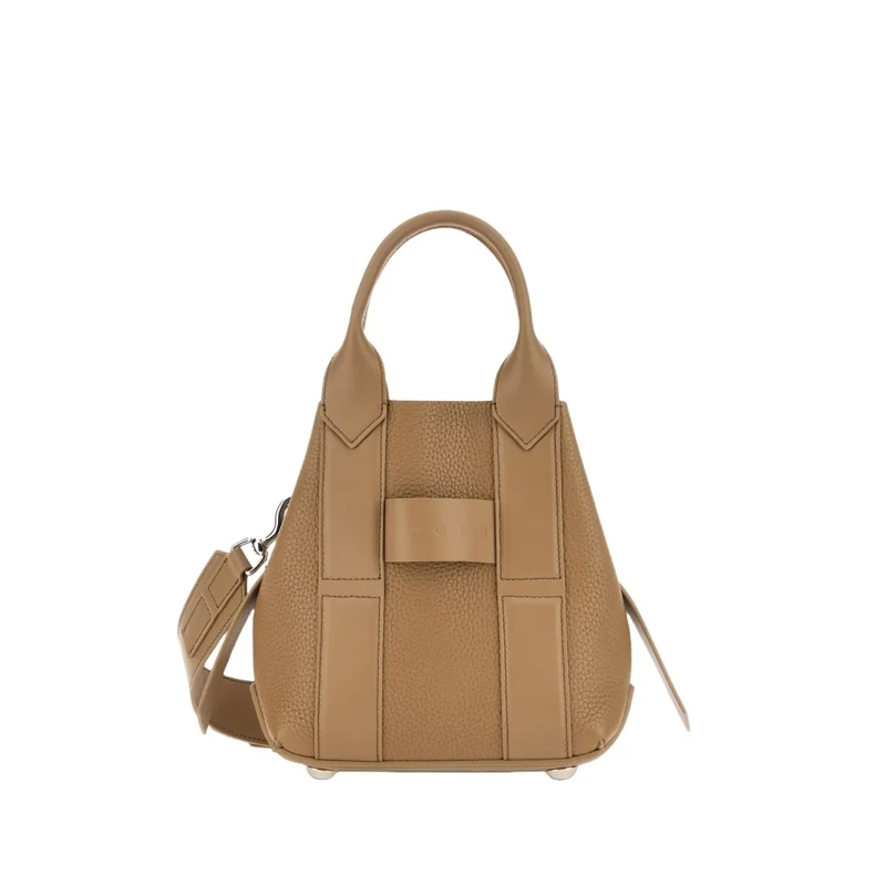 Hogan Schultertasche Structured Leather Shopping Bag Brown
