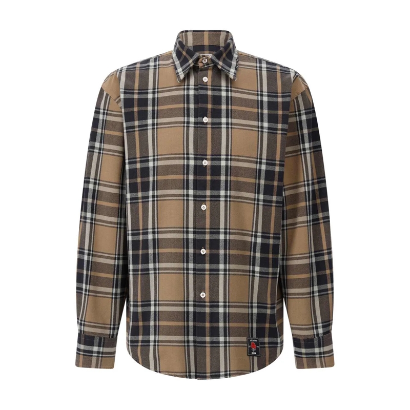 MSGM Chemise Overshirt aus Wolle Braun