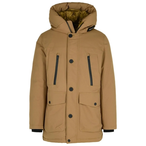 Woolrich Poly Twill' Green Polyester Parka Brown Parka-Mäntel