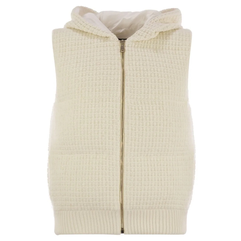 Fabiana Filippi Trui Knitted Vest With Hood White