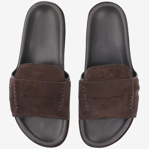 Jacquemus Mocassin Suede Mocassin Sandal Brown (Image 2)