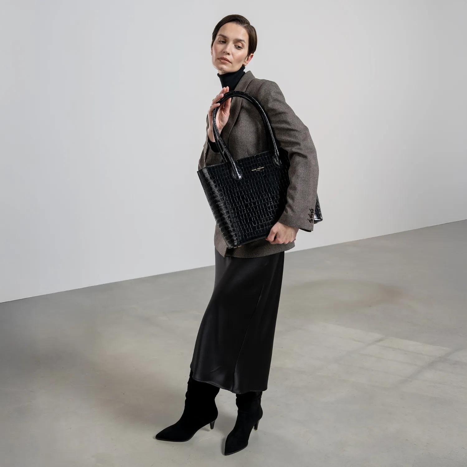 Thumbnail - Isabel Bernard Shopper & Totes - Honoré Lysanne Croco Black Calfskin Leather Should - Gr. unisize - in Schwarz - für Dam...