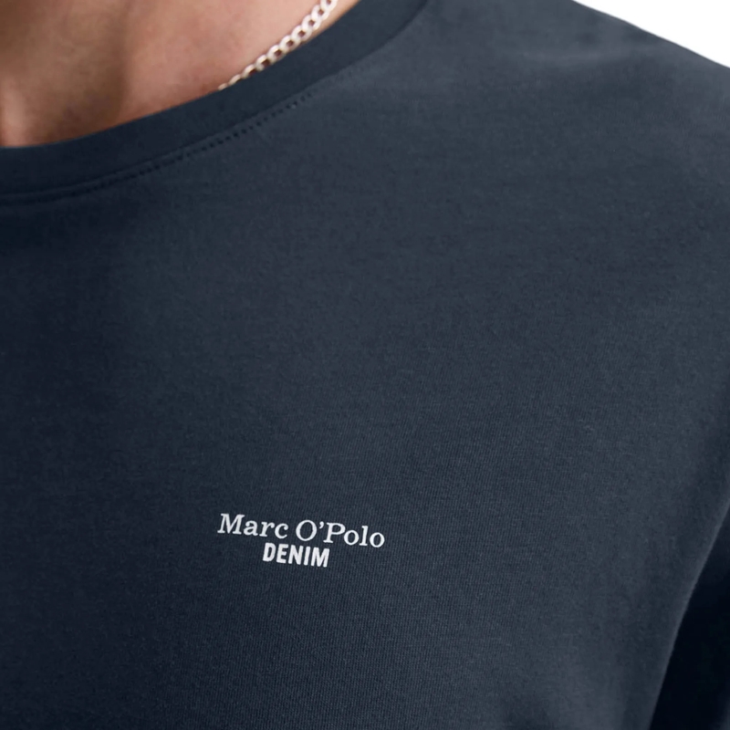 Marc O´Polo Hemd T-Shirt, SSL, Logo Print, Reg F 1er Pack dunkel-blau(Image 3)
