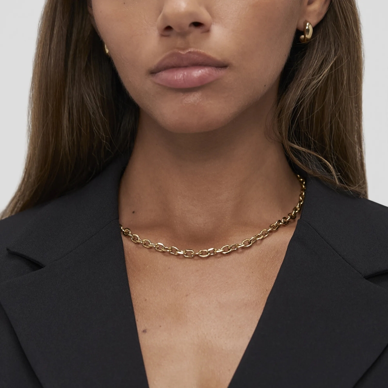 Copenhagen Mittellange Halskette Edelstahl Basic Chains gold(Image 2)