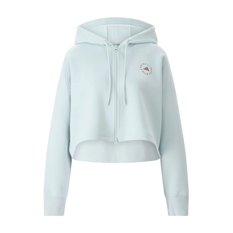 Adidas By Stella Mccartney Doudoune Cropped Sweatjacke blau
