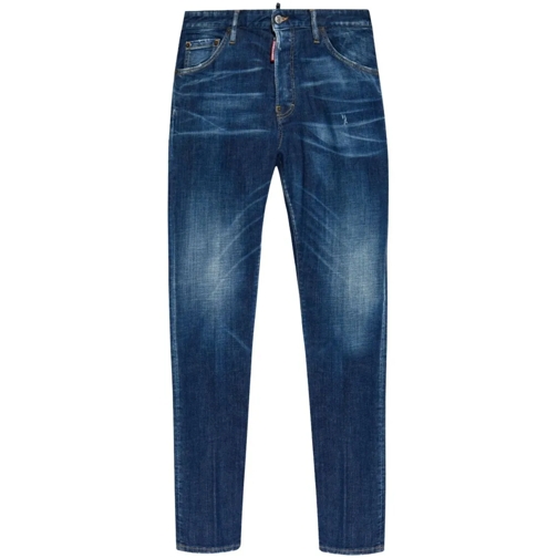 Dsquared2 Jeans Straight Leg Blue Denim Jeans Blue