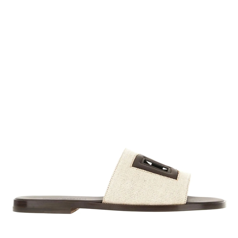 Dolce&Gabbana Chaussons Dolce&gabbana Two-tone leather and fabric slippers mehrfarbig(Image 2)
