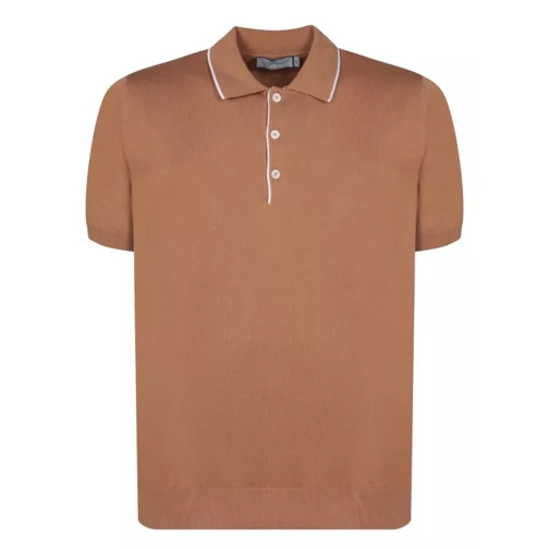 Canali Cotton Polo Shirt Brown 