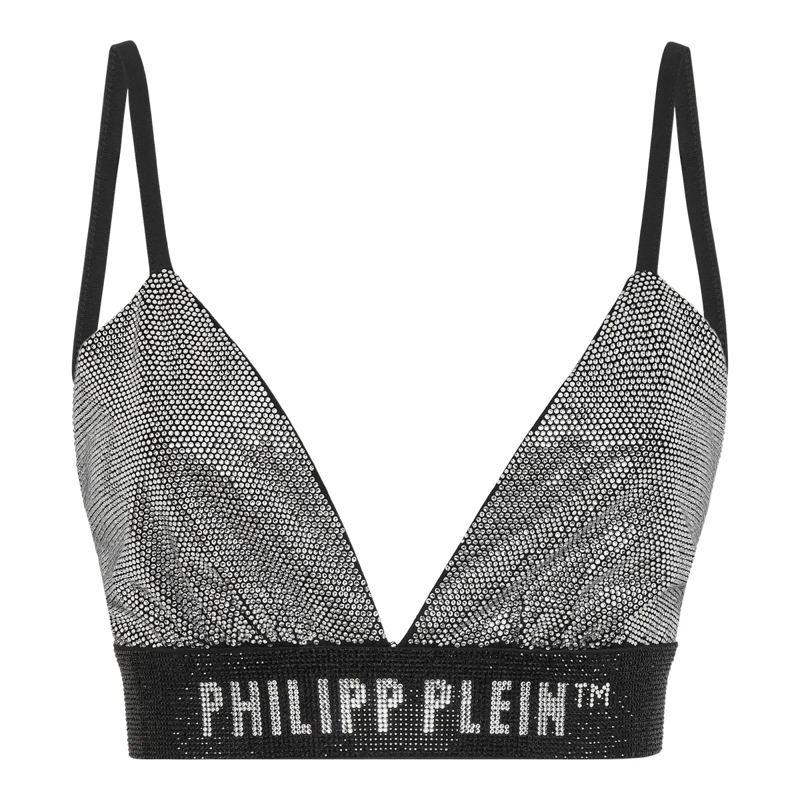 Philipp Plein  Bh Mit Schmucksteinen weiss
