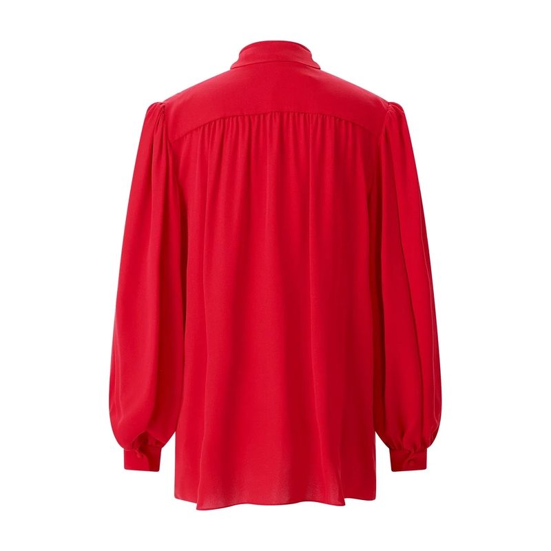 Valentino Garavani Bluse Bluse aus Seide rot(Image 2)