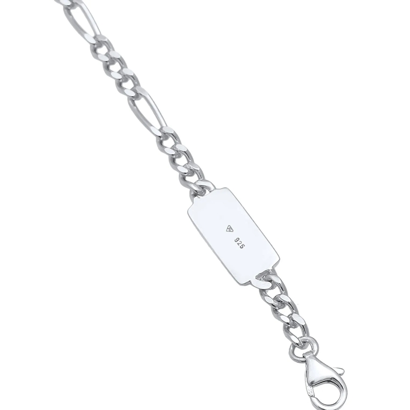 Kuzzoi Mittellange Halskette Halskette Herren Ketten Set Figaro Venezia 925 Sil silber(Image 6)
