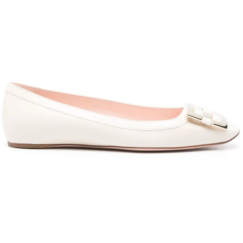 Roger Vivier Ballerinas Flat Shoes White weiß